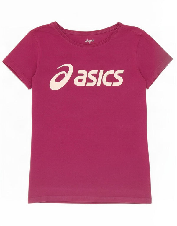 Asics Camiseta gráfica para mujer Top UK 12 Medium Purple Cotton