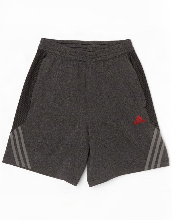 Adidas Mens Climacool Sport Shorts Pequeño Gris Colorblock Poliéster