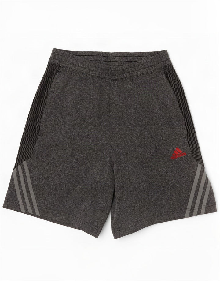 Adidas Mens Climacool Sport Shorts Pequeño Gris Colorblock Poliéster