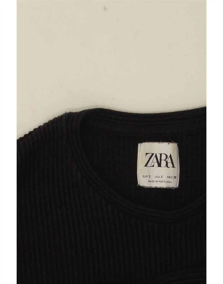 Zara Hombre Top Manga Larga Small Algodón Negro