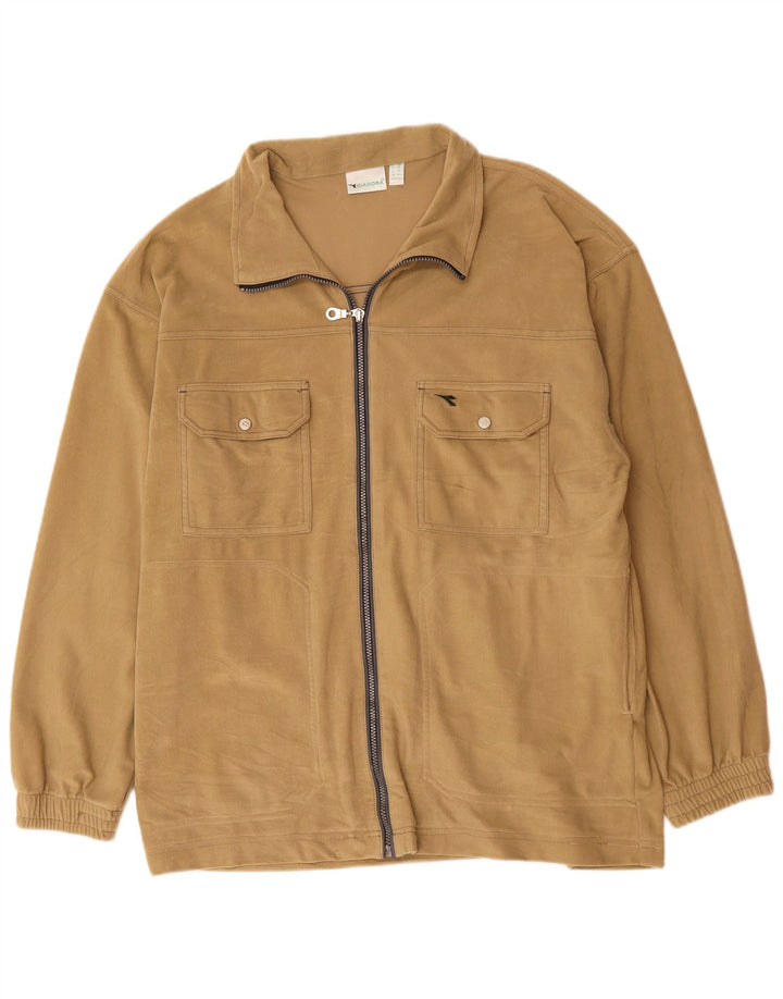 Diadora Chaqueta de chándal para hombre, talla 44, XL, color beige
