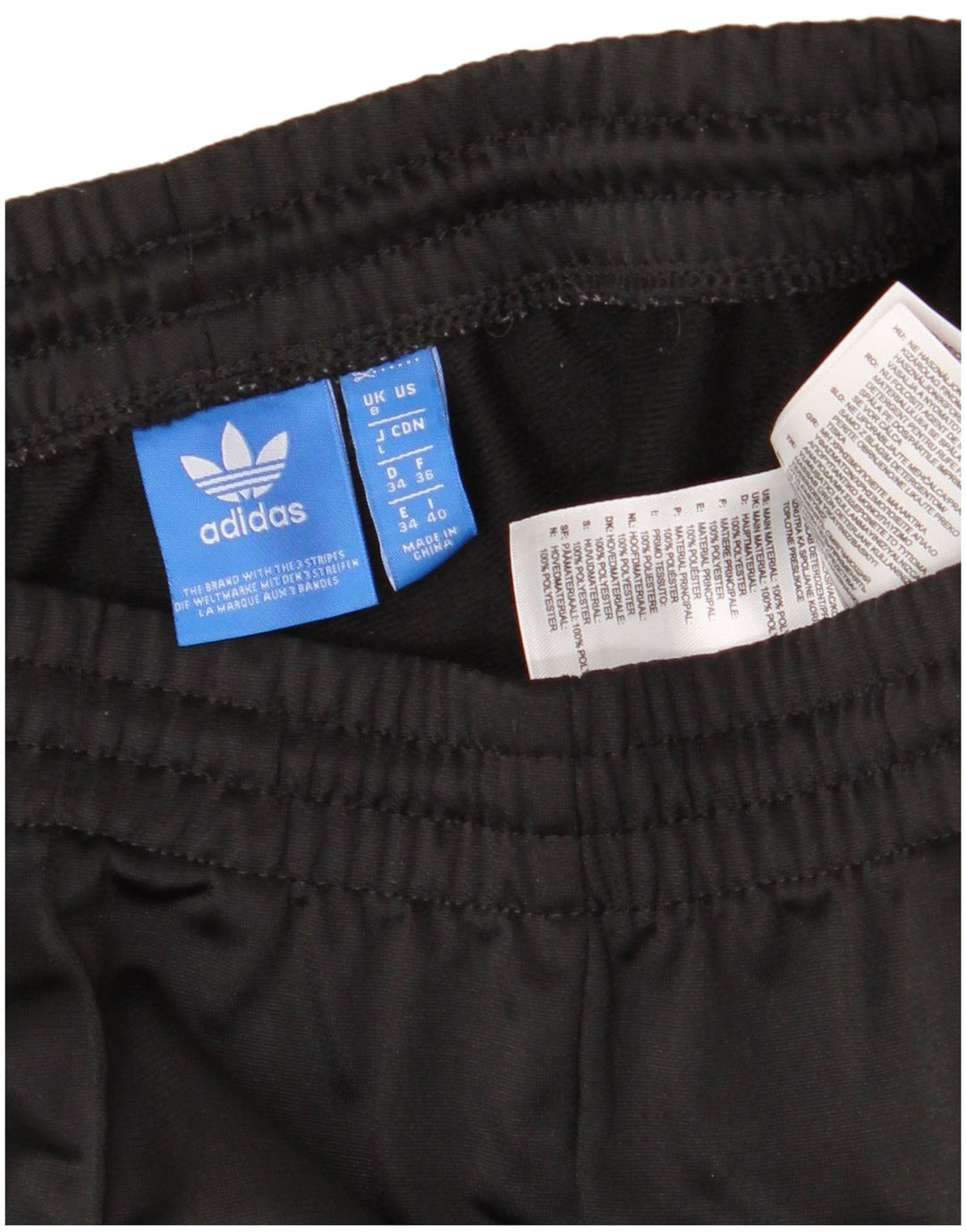 ADIDAS Pantalones de chándal para mujer UK 8 Small Poliéster negro