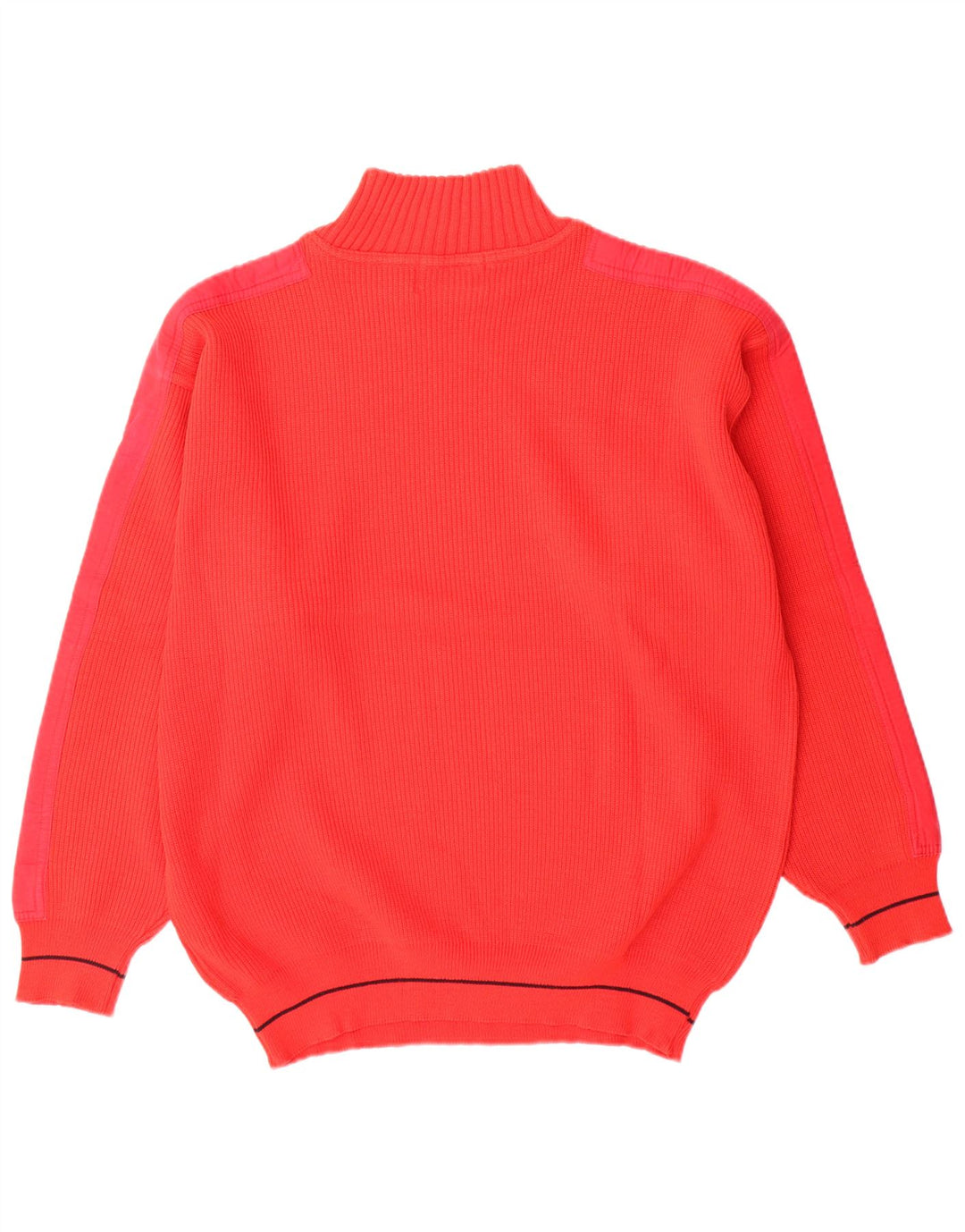 Vintage hombres tortuga cuello jumper suéter IT 50 lana roja mediana