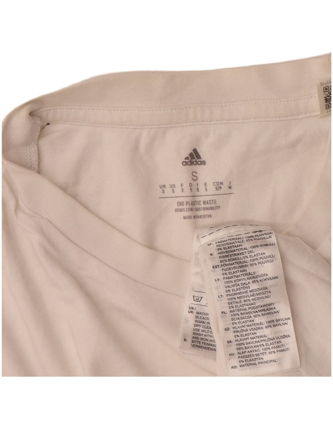 Adidas - Camiseta gráfica para hombre, talla pequeña, algodón blanco