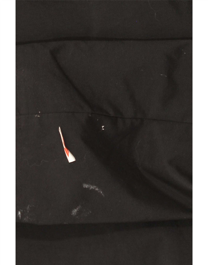 Fred Perry Chaqueta impermeable con capucha para hombre UK 38 Medium Black Nylon