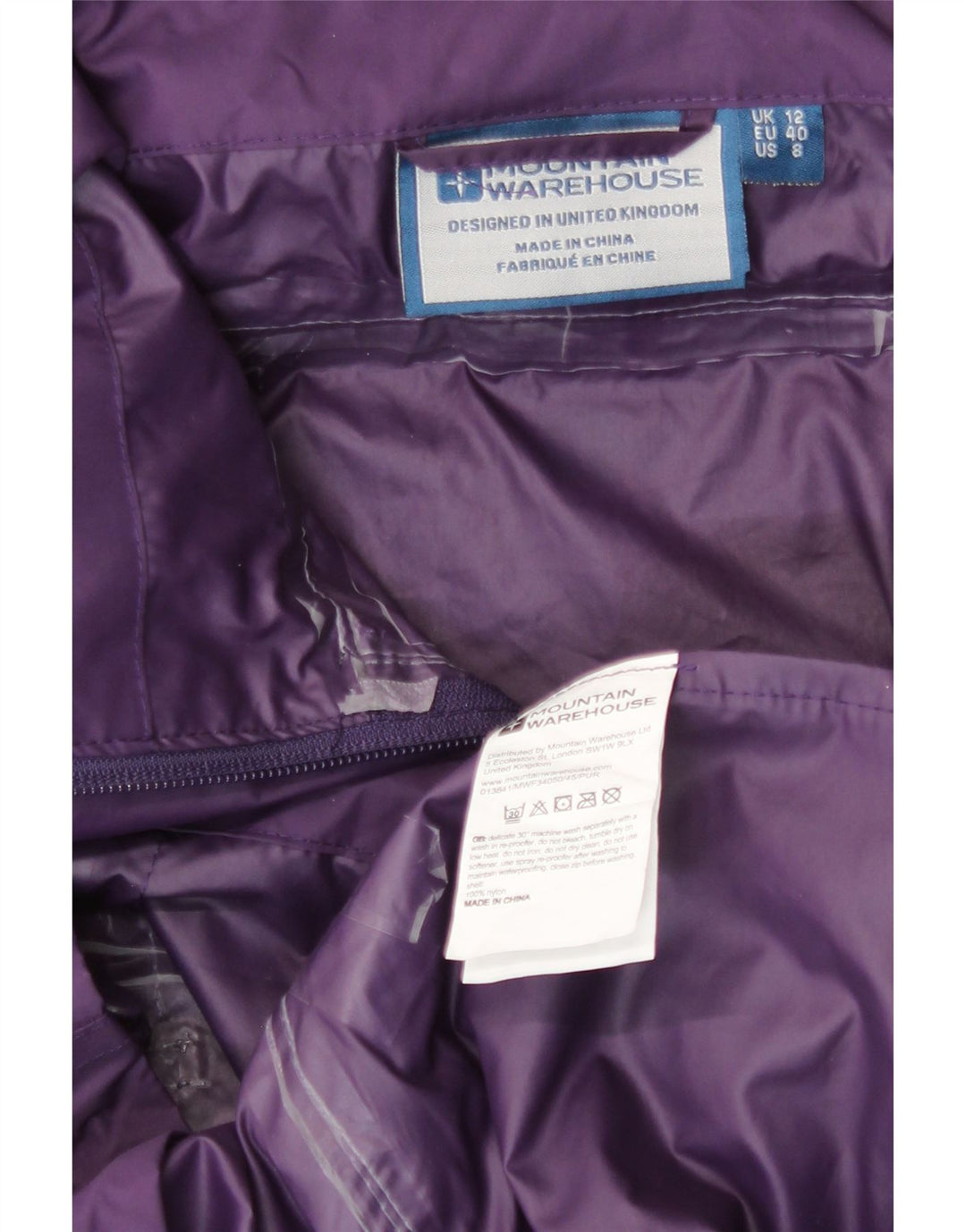 Chaqueta impermeable para mujer Mountain Warehouse UK 42 Medium Nylon morado