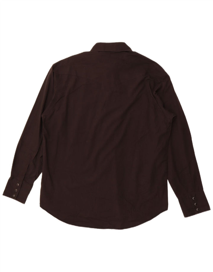 WRANGLER Camisa para hombre grande de algodón negro