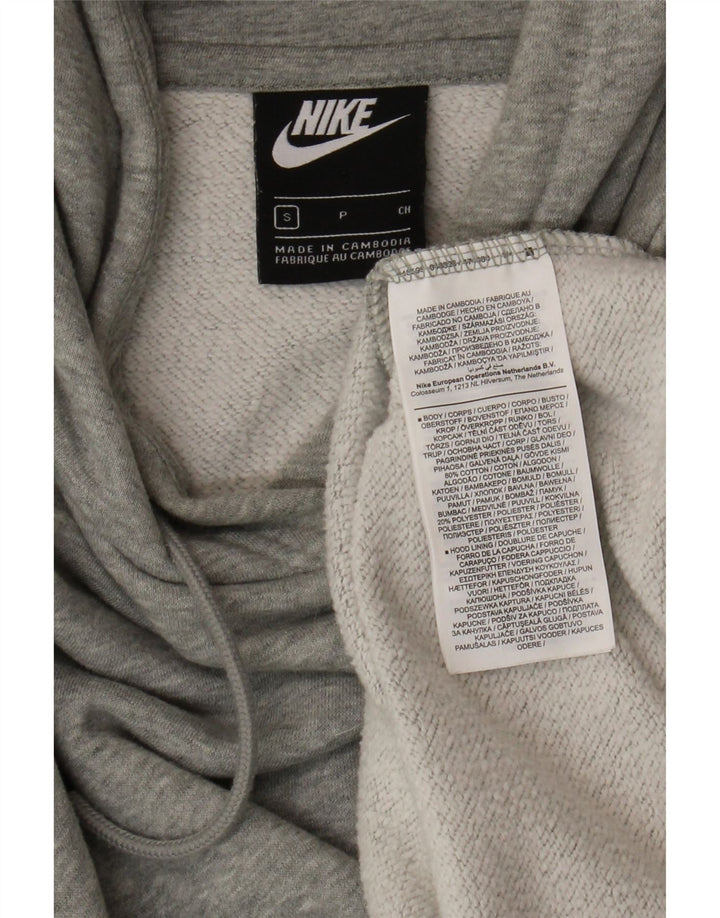 Nike Jersey con capucha para hombre, talla pequeña, algodón moteado gris