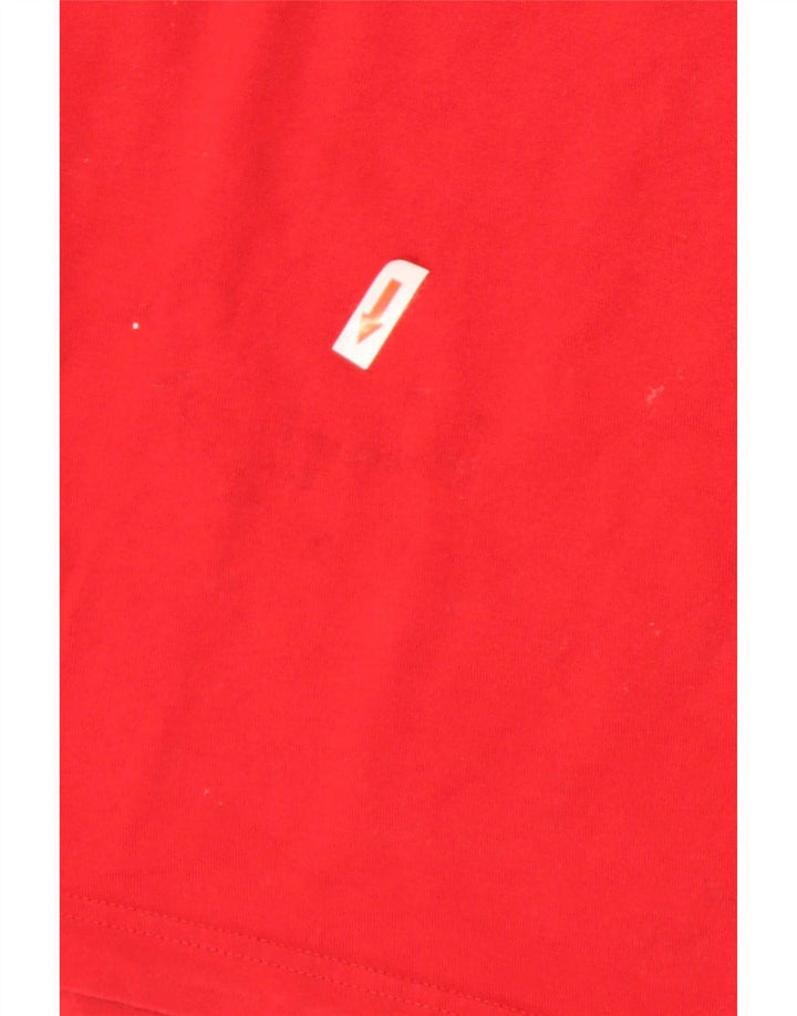 Adidas - Camiseta gráfica para hombre, color rojo medio, algodón