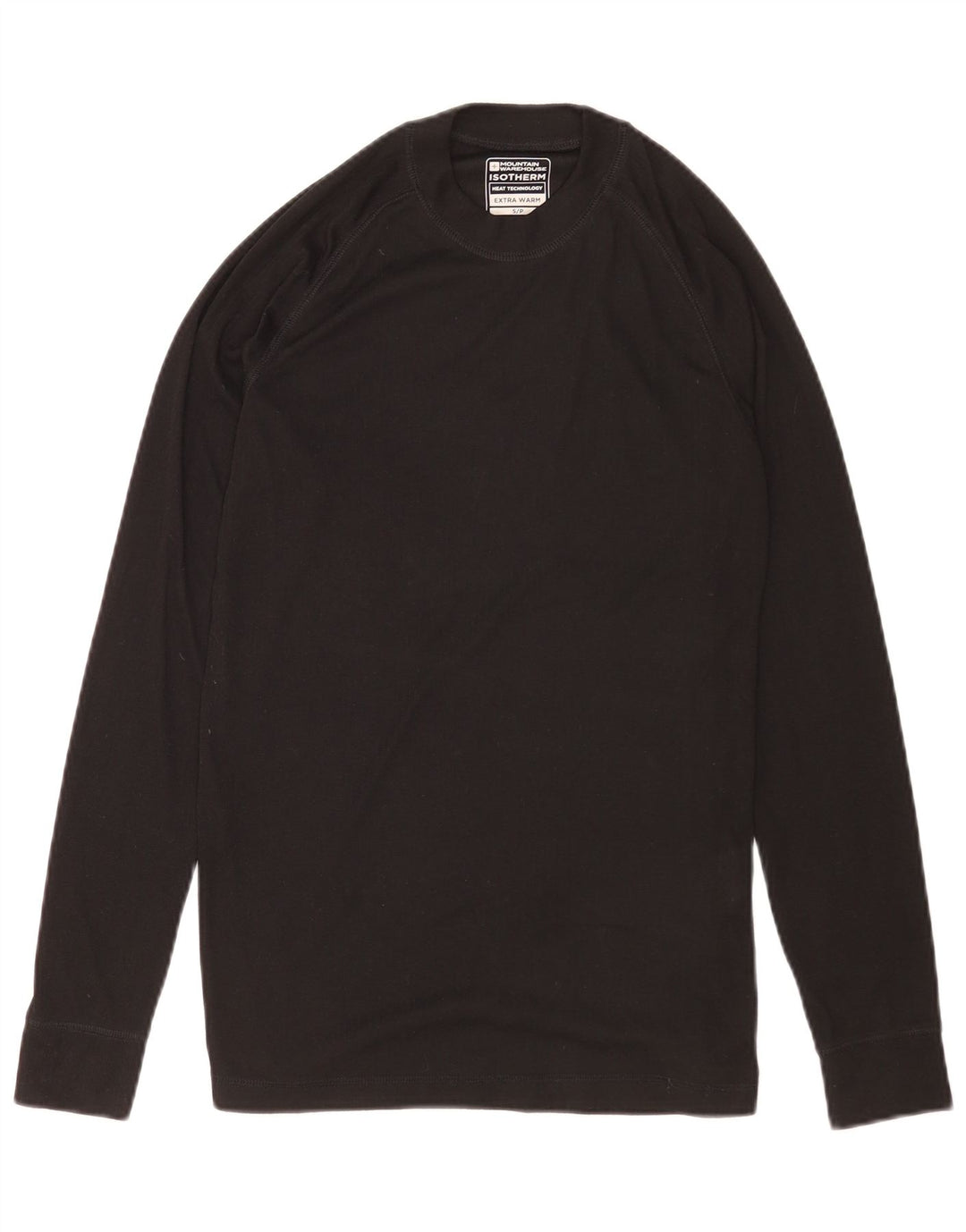 Mountain Warehouse Camiseta para hombre de manga larga pequeña de poliéster negro