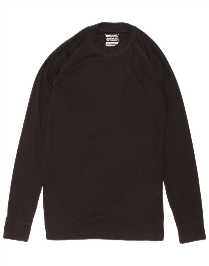 Mountain Warehouse Camiseta para hombre de manga larga pequeña de poliéster negro