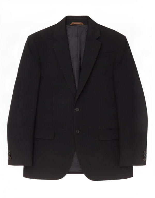Henry Cottons Mens 2 Button Blazer Jacket IT 54 2XL Navy Blue Cotton