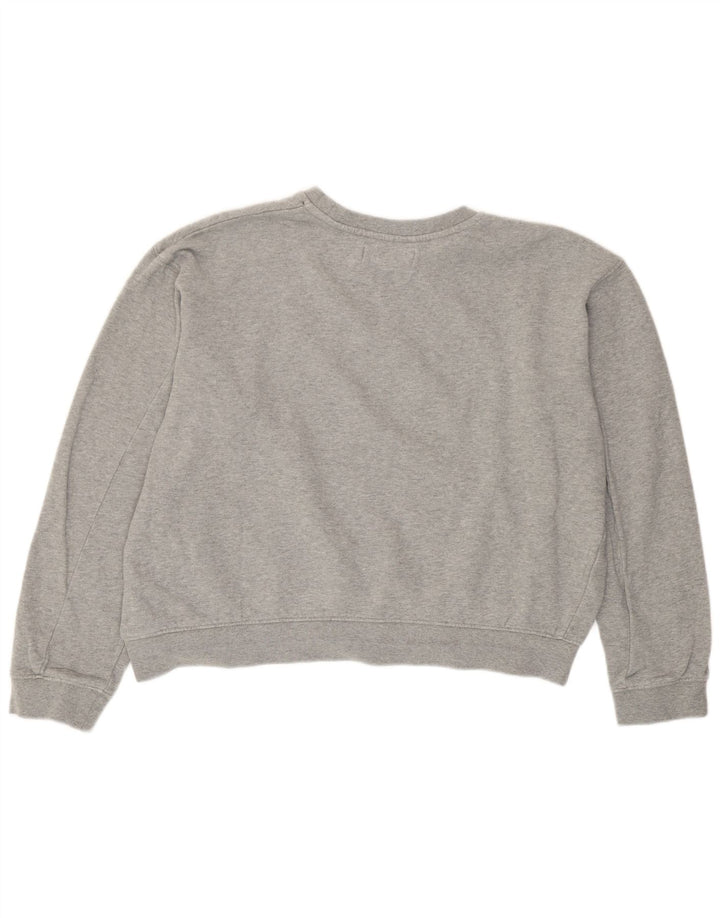 Replay Sudadera extragrande con estampado gráfico para mujer, talla 44, color gris