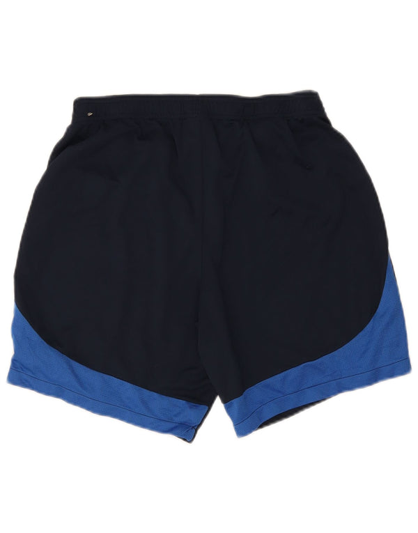 Pantalones cortos deportivos ajustados Dri Fit para hombre Nike Poliéster color block azul marino grande