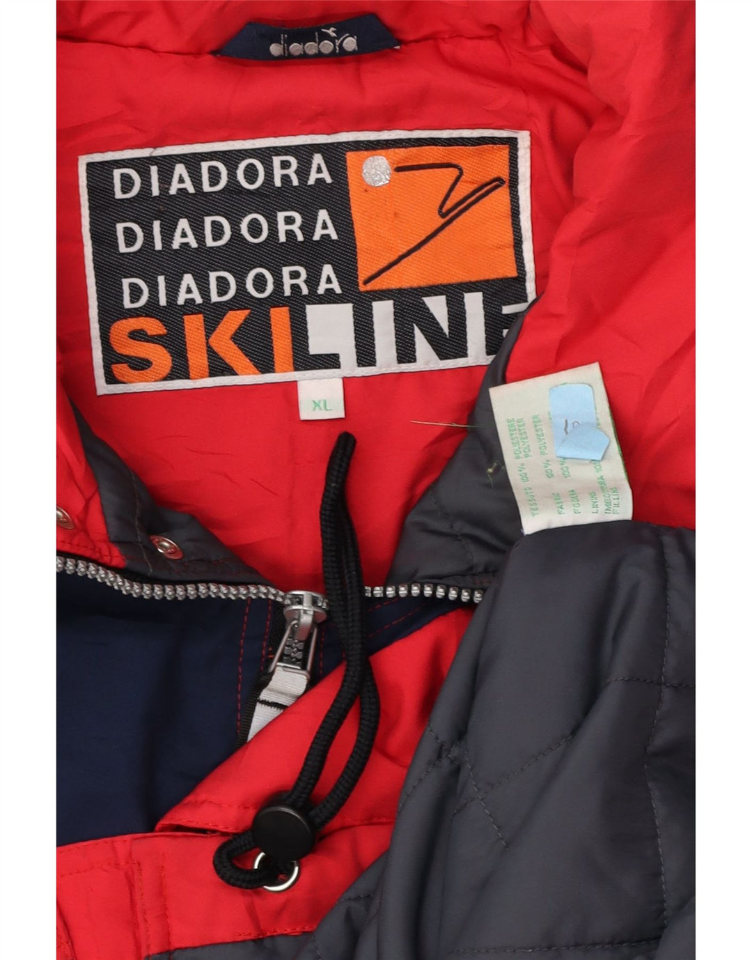 DIADORA Chaqueta de esquí con capucha y gráfico para hombre ES 42 XL Poliéster color block rojo