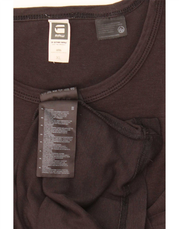 G-Star Hombre Top Manga Larga XL Algodón Negro