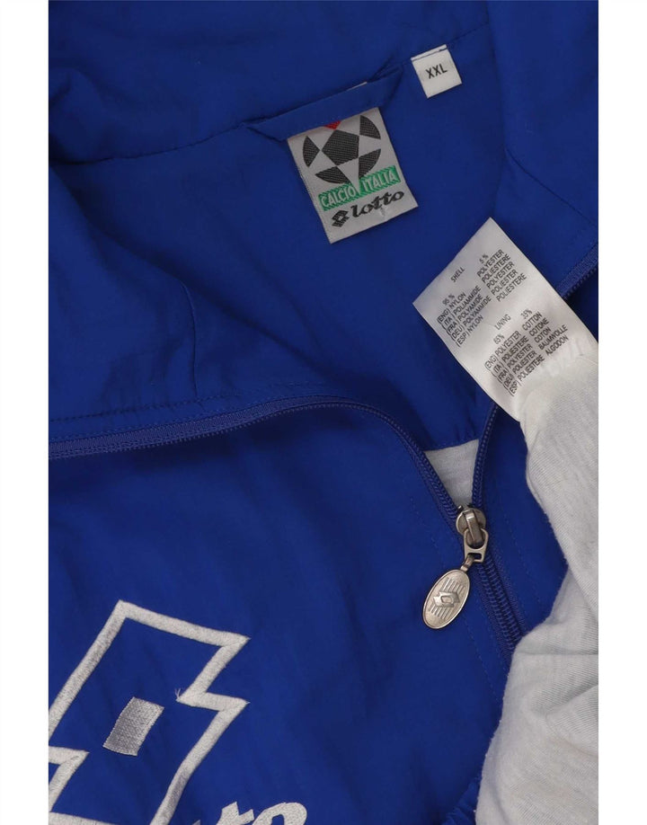 Lotto Mens Graphic Chándal Top Chaqueta 2XL Azul Colorblock Nylon