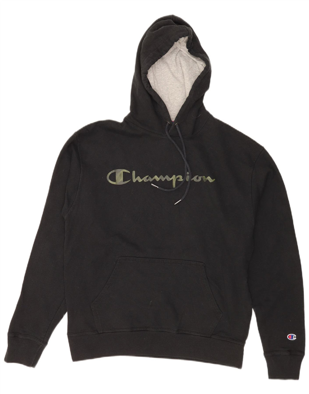 Champion Sudadera Con Capucha Gráfica Para Hombre Jersey De Algodón Negro Mediano