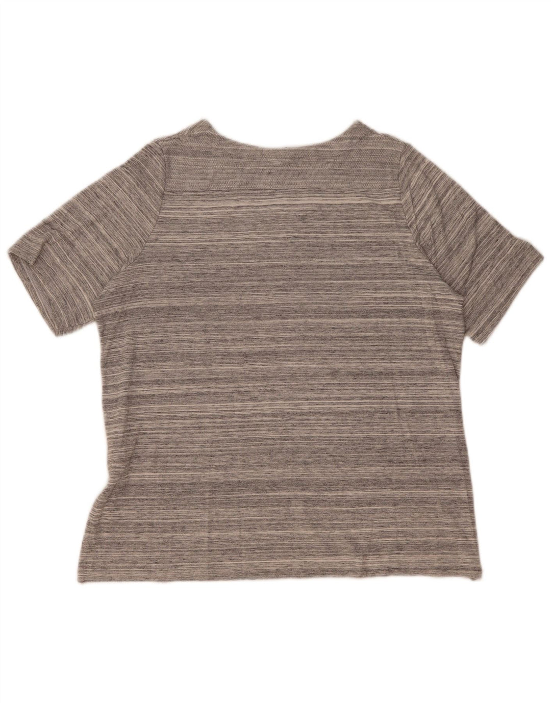 Nike Camiseta para mujer Top UK 44 Algodón a rayas gris medio