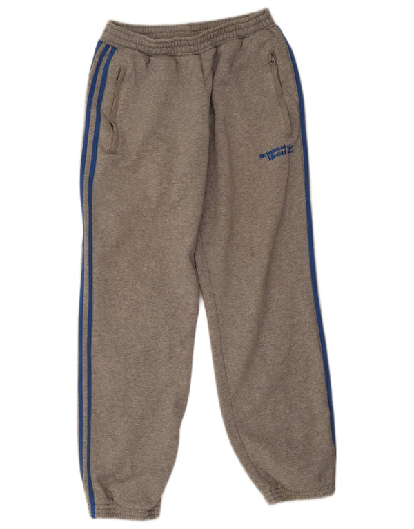 Adidas Hombre Pantalones De Chándal Joggers Small Gris Moteado De Algodón