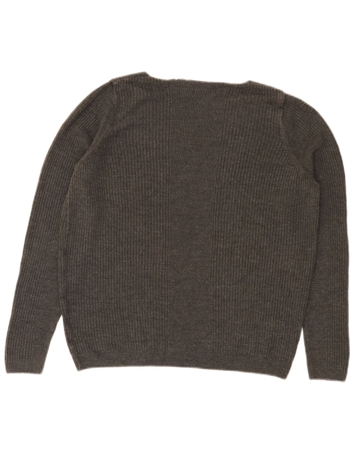 Marks & Spencer Suéter con cuello en V para mujer UK 44 Gris medio