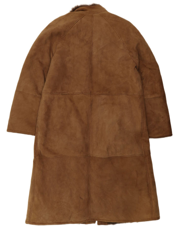Shearling Abrigo de piel de oveja para mujer IT 48 XL Piel de oveja marrón