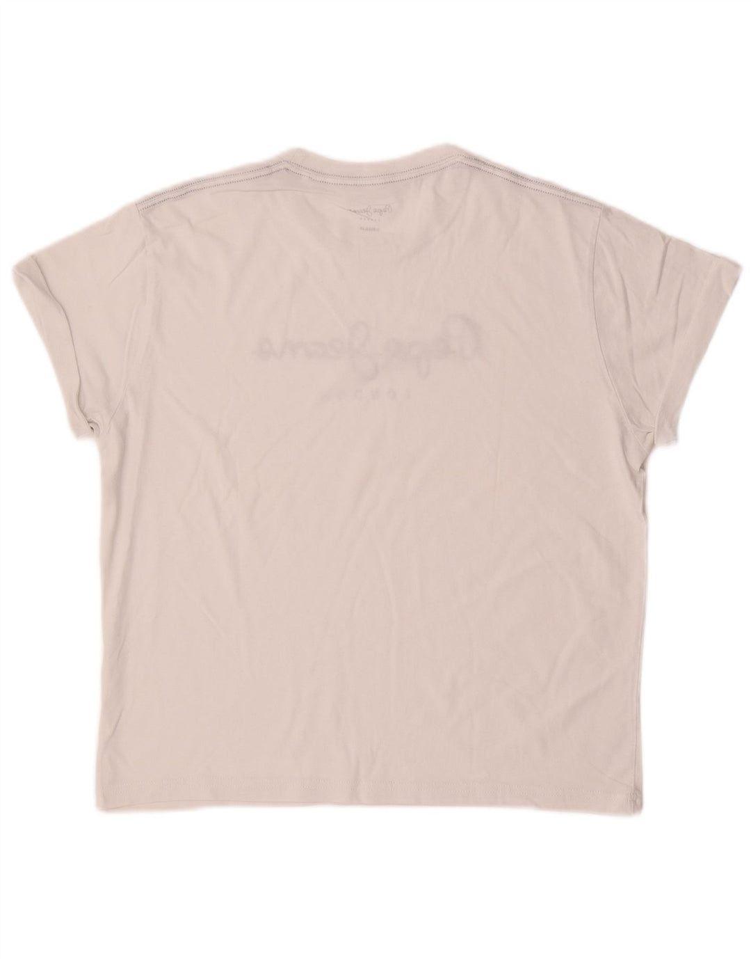 PEPE JEANS Womens Regular Graphic T-Shirt Top UK 10 Small White
