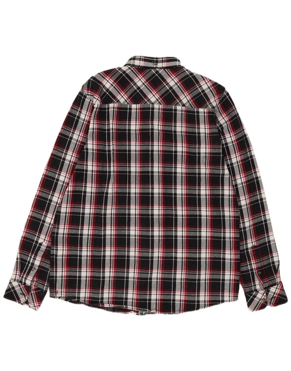 Carhartt Camisa de franela de ajuste regular para hombre Worker Wear Cuadros negros grandes