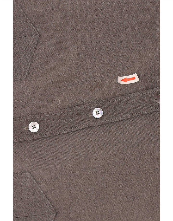 Camisa Preca Mujer Transparente IT 44 Poliamida Gris Medio