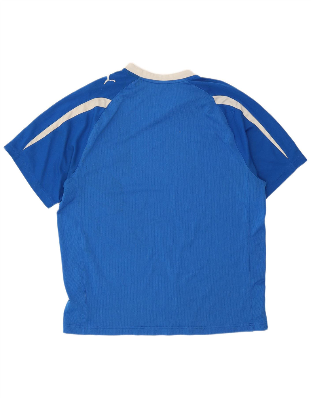 Puma Camiseta para hombre Top Large Azul Colorblock Poliéster