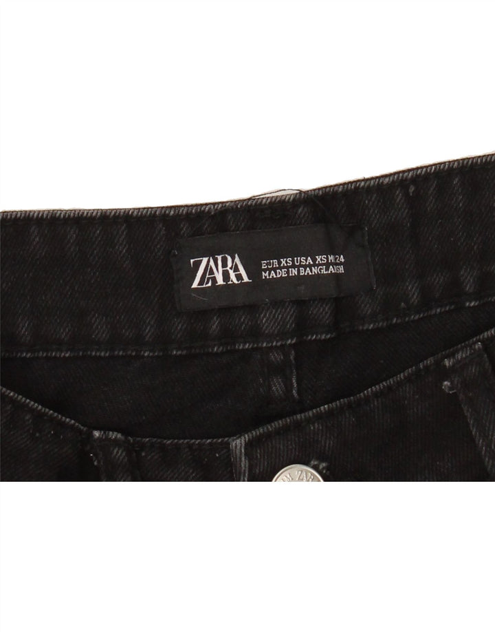 ZARA Womens Denim Skirt XS W24  Black Vintage Zara and Second-Hand Zara from Messina Hembry 