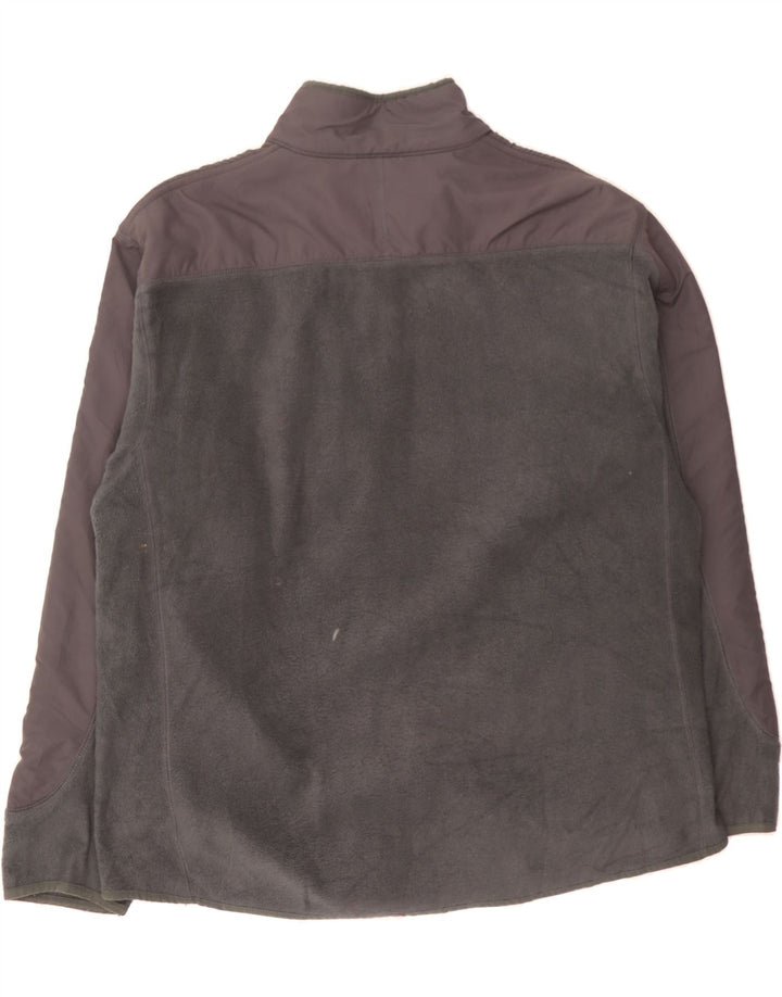CHAPS Mens Fleece Jacket UK 42 XL Grey Colourblock Polyester Vintage Chaps and Second-Hand Chaps from Messina Hembry 