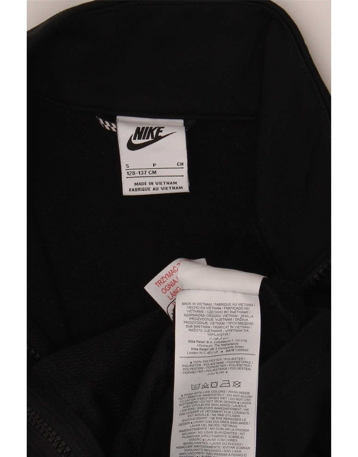 Nike Boys Graphic Chándal Top Chaqueta 8-9 años Pequeño Negro Poliéster
