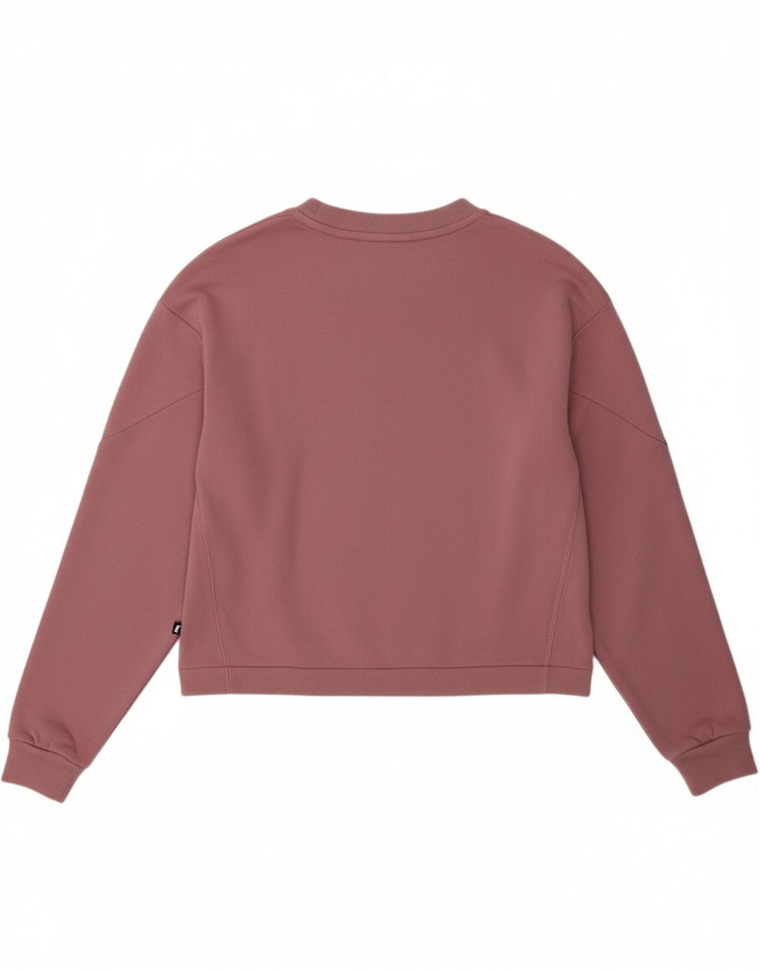 PUMA Womens Oversized Crop Sweatshirt Jumper UK 10 Small Pink Colourblock Vintage Puma and Second-Hand Puma from Messina Hembry 