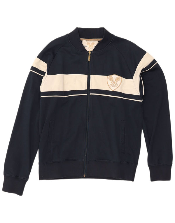 FILA Chaqueta de chándal para hombre con bloques de color azul marino medio Poliéster