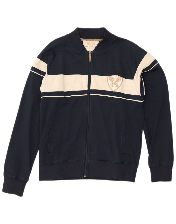 FILA Chaqueta de chándal para hombre con bloques de color azul marino medio Poliéster