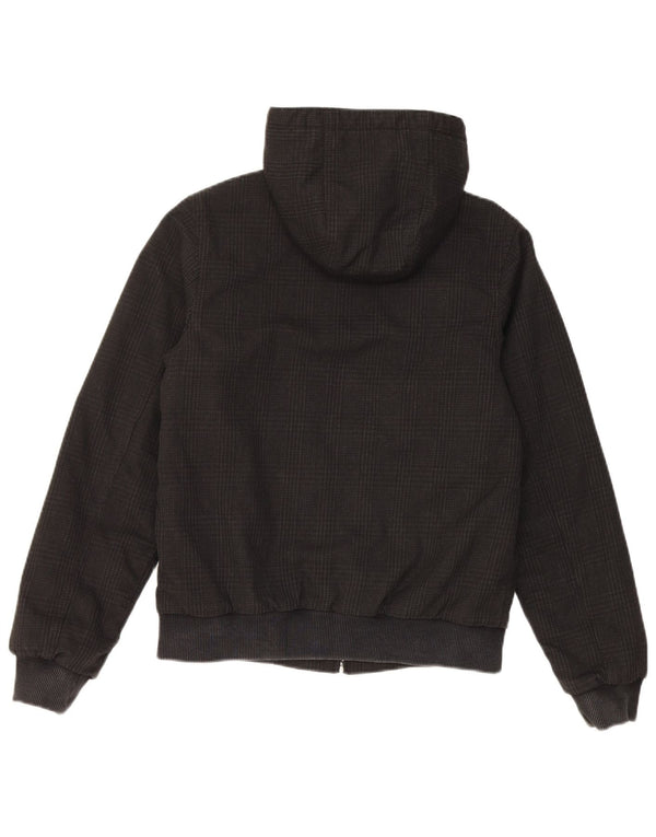 Carhartt Chaqueta bomber con capucha para mujer UK 6 XS Poliéster a cuadros negros