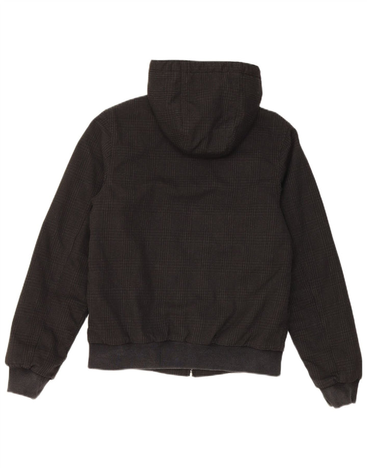 Carhartt Chaqueta bomber con capucha para mujer UK 6 XS Poliéster a cuadros negros