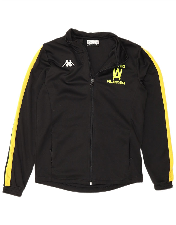 Kappa Chaqueta de chándal para niños 13-14 años, color negro