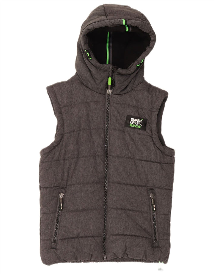 Superdry Chaleco acolchado para hombre ES 38 Poliéster gris medio
