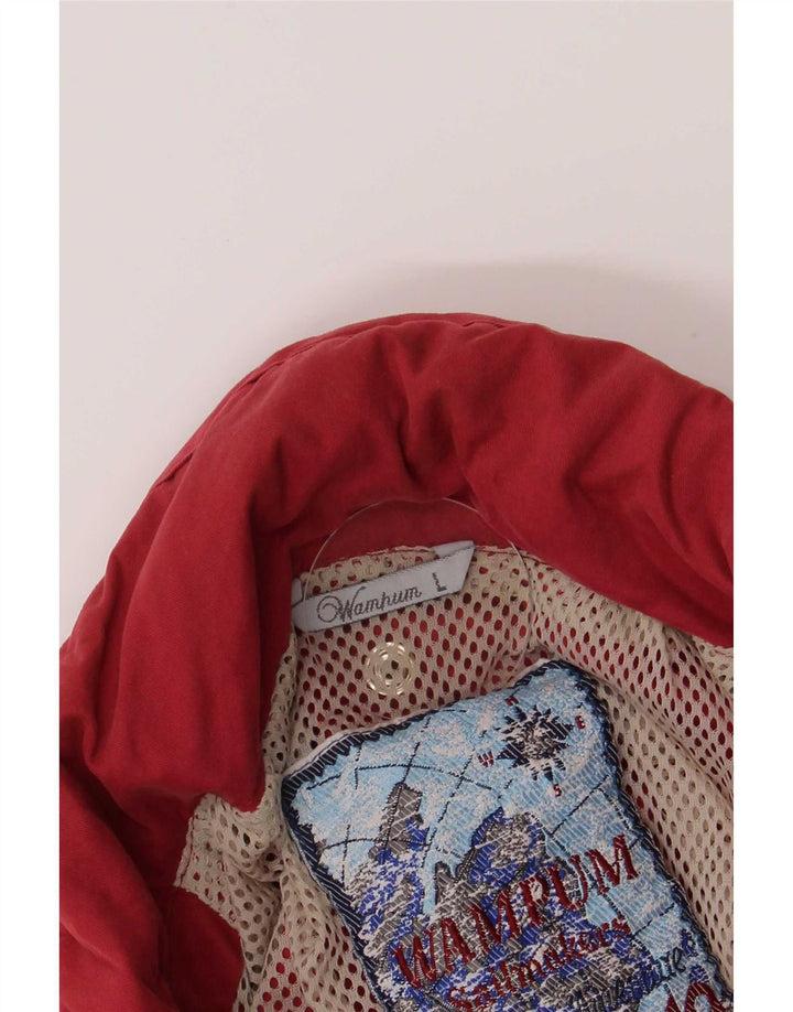 Wampum Chaqueta utilitaria con capucha para hombre UK 40 Large Red Polyamide