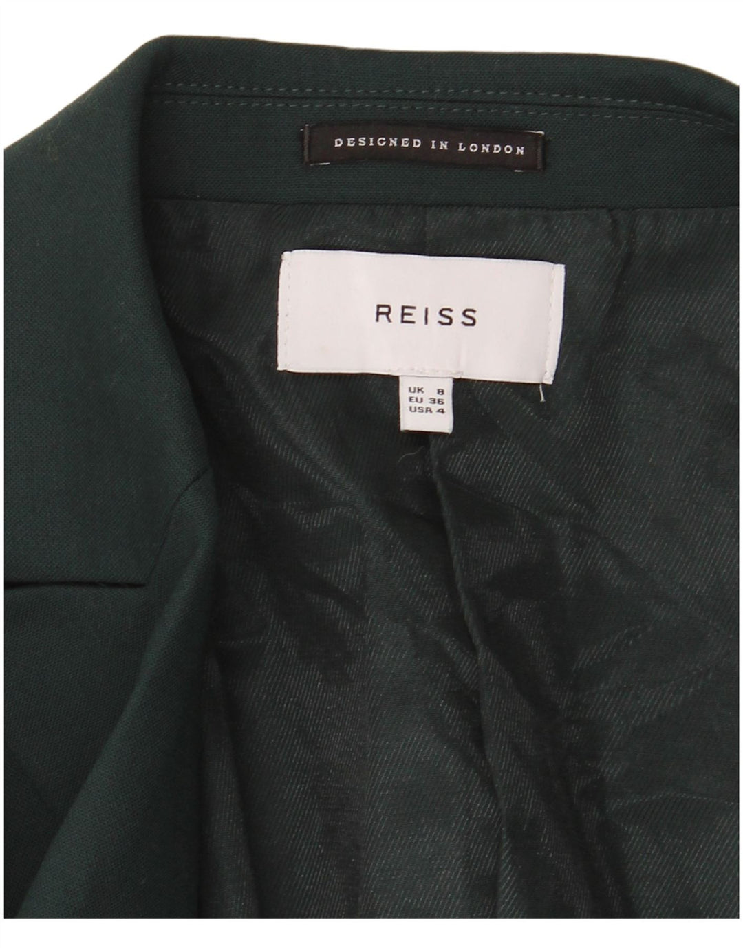 Chaqueta tipo blazer con 1 botón para mujer Reiss UK 8 Small Green