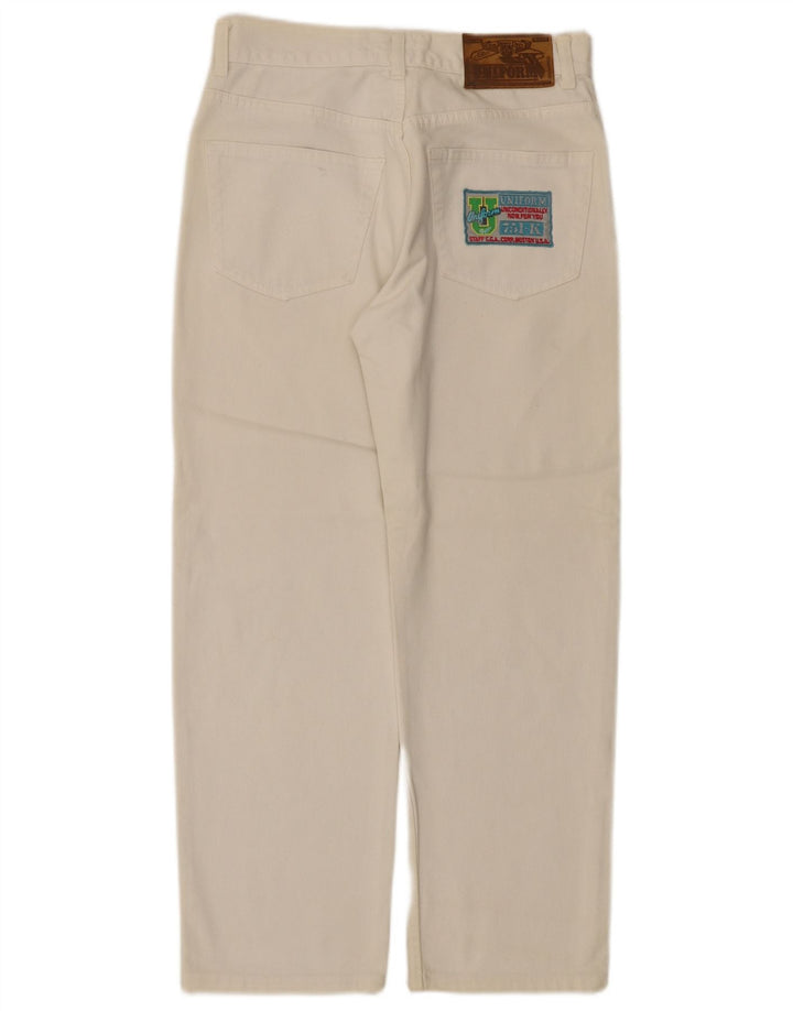 Vaqueros Rectos Uniformes Mujer W28 L26 Blanco