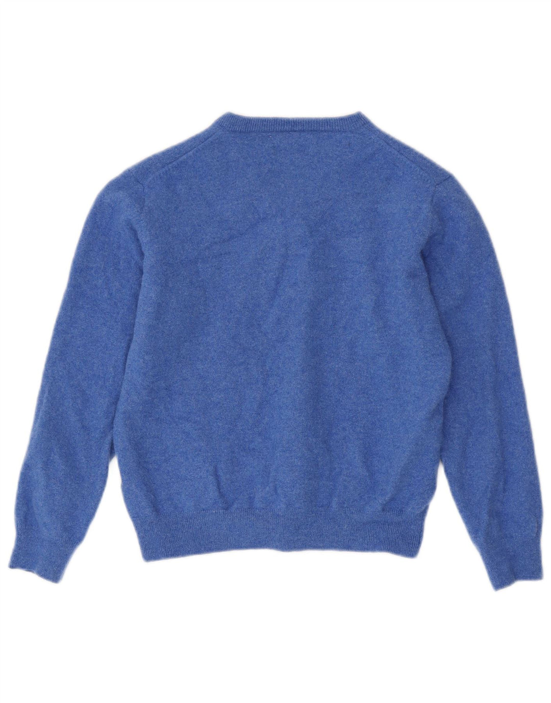 Gant Jersey con cuello en V para niños, talla grande, lana de cordero azul, 7-8 años