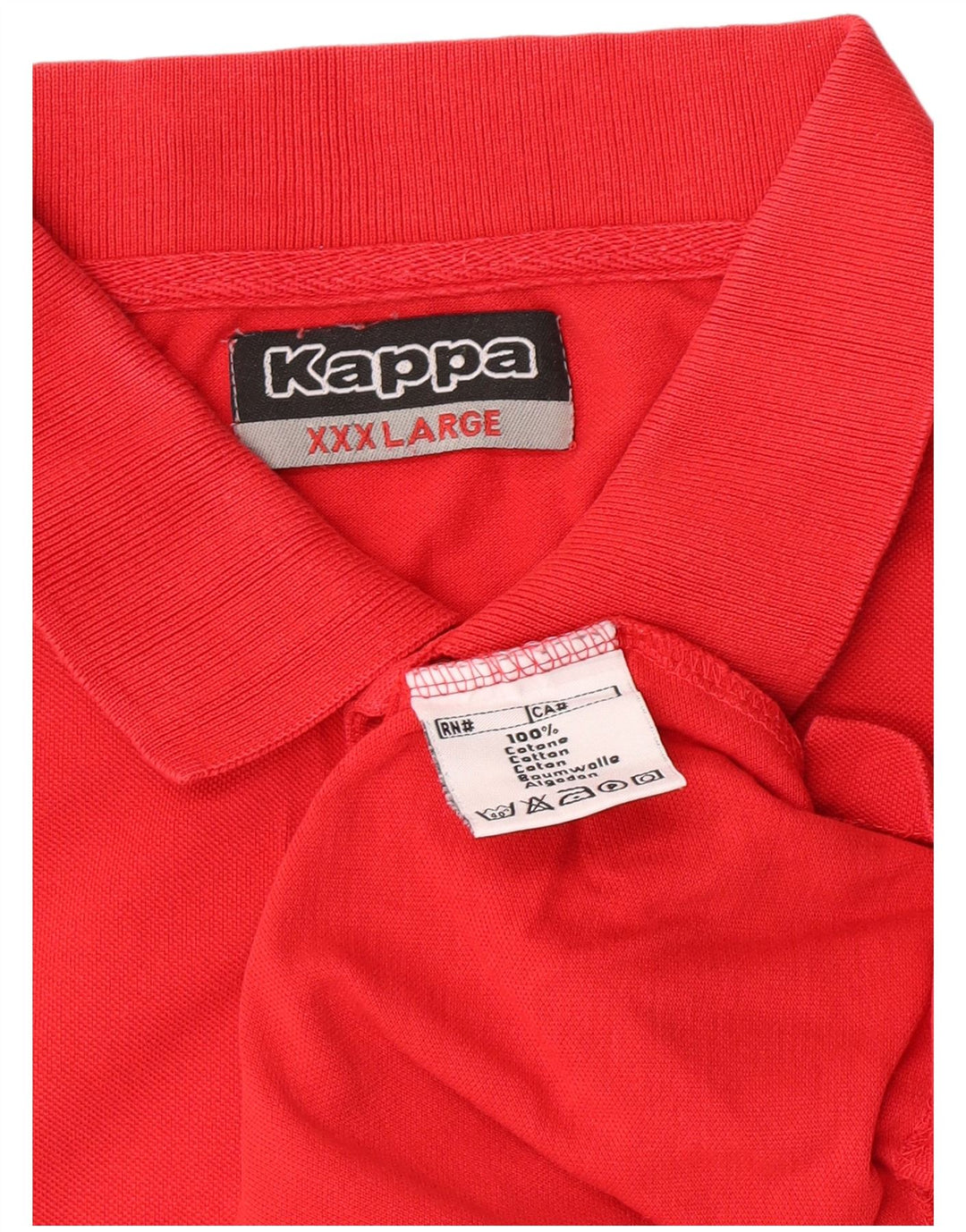 Kappa Polo Hombre 3XL Algodón Rojo