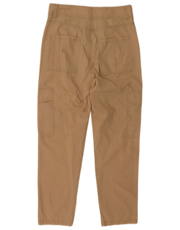 Benetton Pantalones Cargo Cortos Mujer UK 6 XS W28 L25 Algodón Beige