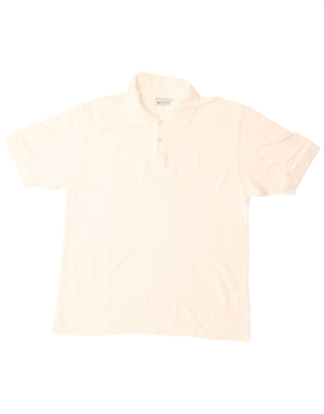 Diadora Polo Hombre Grande Blanco Algodón