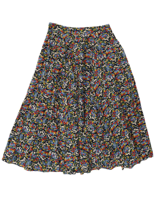 Falda acampanada para mujer Boden UK 10 Small W29 Algodón floral multicolor
