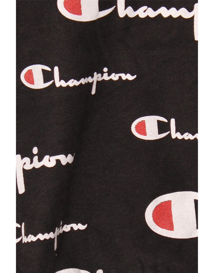 CHAMPION Jersey con capucha y gráfico de tejido inverso para hombre Pequeño Algodón negro