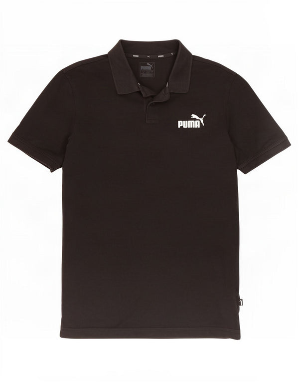 Puma Mens Polo Shirt Small Black Cotton